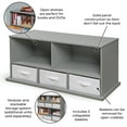 thumbnail image 2 of Badger Basket Children’s Wooden Storage Cubby and 3-Bin Organizer 5.8 Cu ft. - Gray, 2 of 10