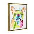 thumbnail image 3 of Modern French Bulldog Fun Portrait Animals & Insects Graphic Art Metallic Gold Framed Art Print Wall Art, 3 of 6