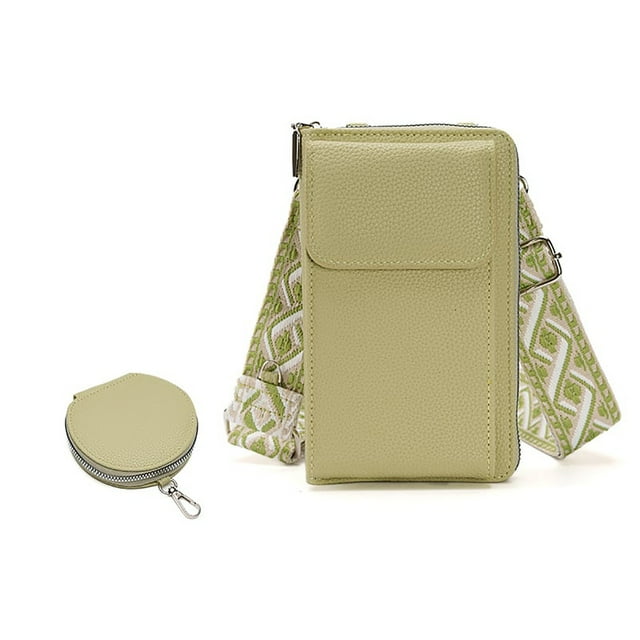 Leather Small Phone Wallet Crossbody Bag Ladies' Shoulder Bag Trendy Mobile Phone Bag Wallet Set