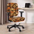 thumbnail image 6 of CHAQLIN Pumpkin Sunflower Pattern Office Computer Chair Covers, 2 Pcs Computer Office Chair Cover Easy to Install Non-Slip Computer Chairs Cover for Boss Chair, 6 of 8