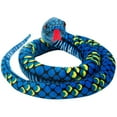 thumbnail image 3 of Peluche Serpent Géant Réaliste Jouet Yeux Rouges Cadeaux pour Garçons et Filles 110 Pouces Bleu, 3 of 6