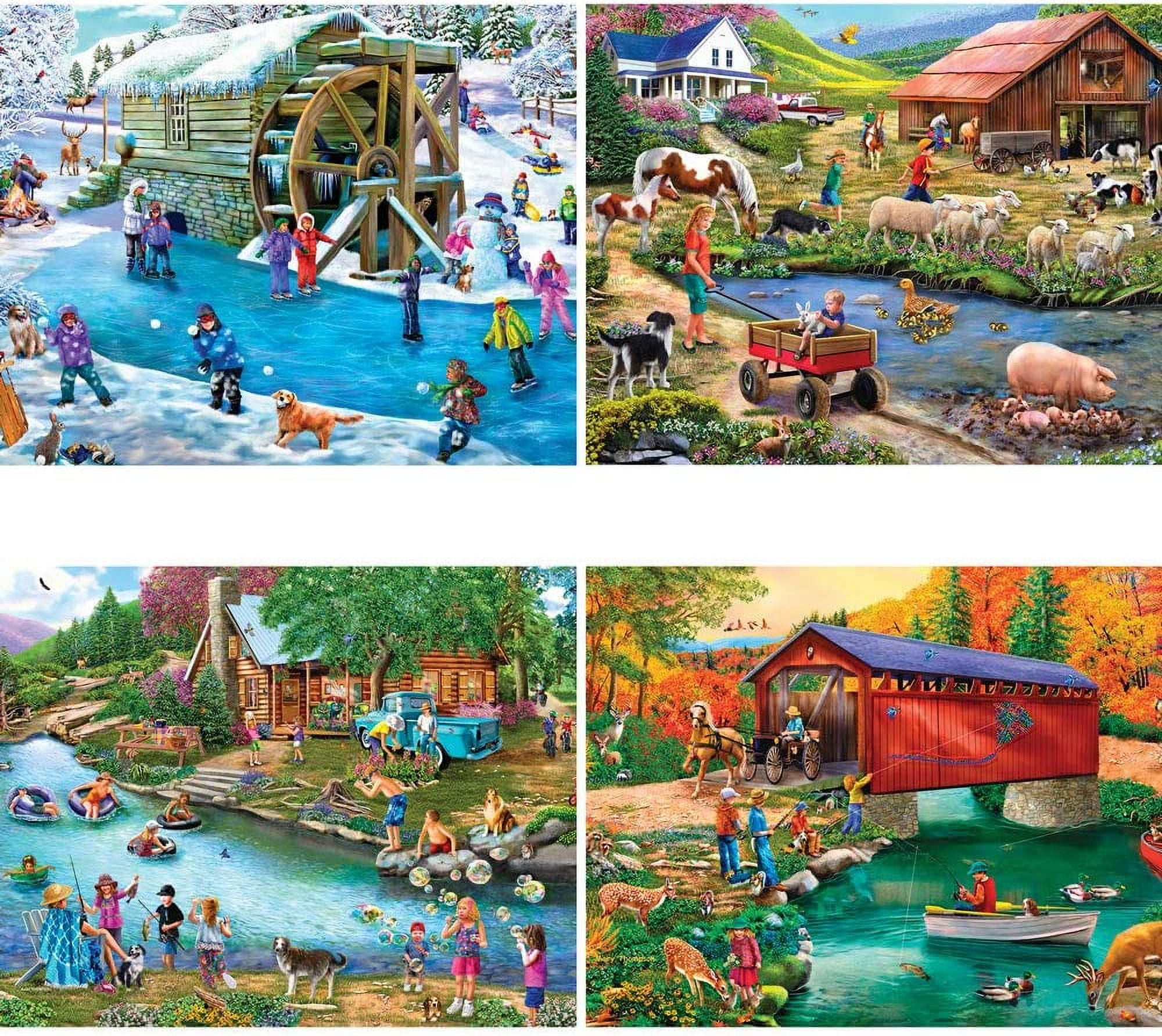 Bits And Pieces Nature Adults Lake River 300-Piece Jigsaw Puzzles