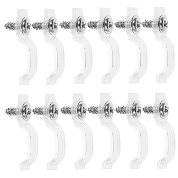 KONTONTY 200pcs Plastic Light Clips For Led Strips Light String Mounting Fixing Fixture Led Clips Mini Light Clips Outdoor Lighting Brackets