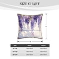thumbnail image 4 of Zufioo Lavender Blooms Window Print Velvet Border Throw Pillow Cover, Zipper Throw Pillow Protector for Cushions Sofa Bedroom Home Decorations-16"x16", 4 of 8
