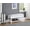 White 221, variant on Solid Wood Shoe Bench with Storage, Cherry Finish - Space Saving Entryway Storage Bench for Small Spaces, 35.5 Inch