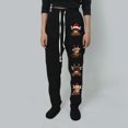 thumbnail image 3 of WILLBEST Fall Clothes Women Women Fashion Pants Comfy Pajama Bottom Straight Leg Drawstring Yoga Pants Breathable Color Block Pajama Sweatpants Slim Fit Pant, 3 of 4