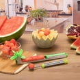 thumbnail image 5 of Watermelon Windmill Cutter Slicer, Stainless Steel Shape Fruit Tools Quickly Cut Tool Kitchen Gadgets with Melon Scoop, 5 of 6