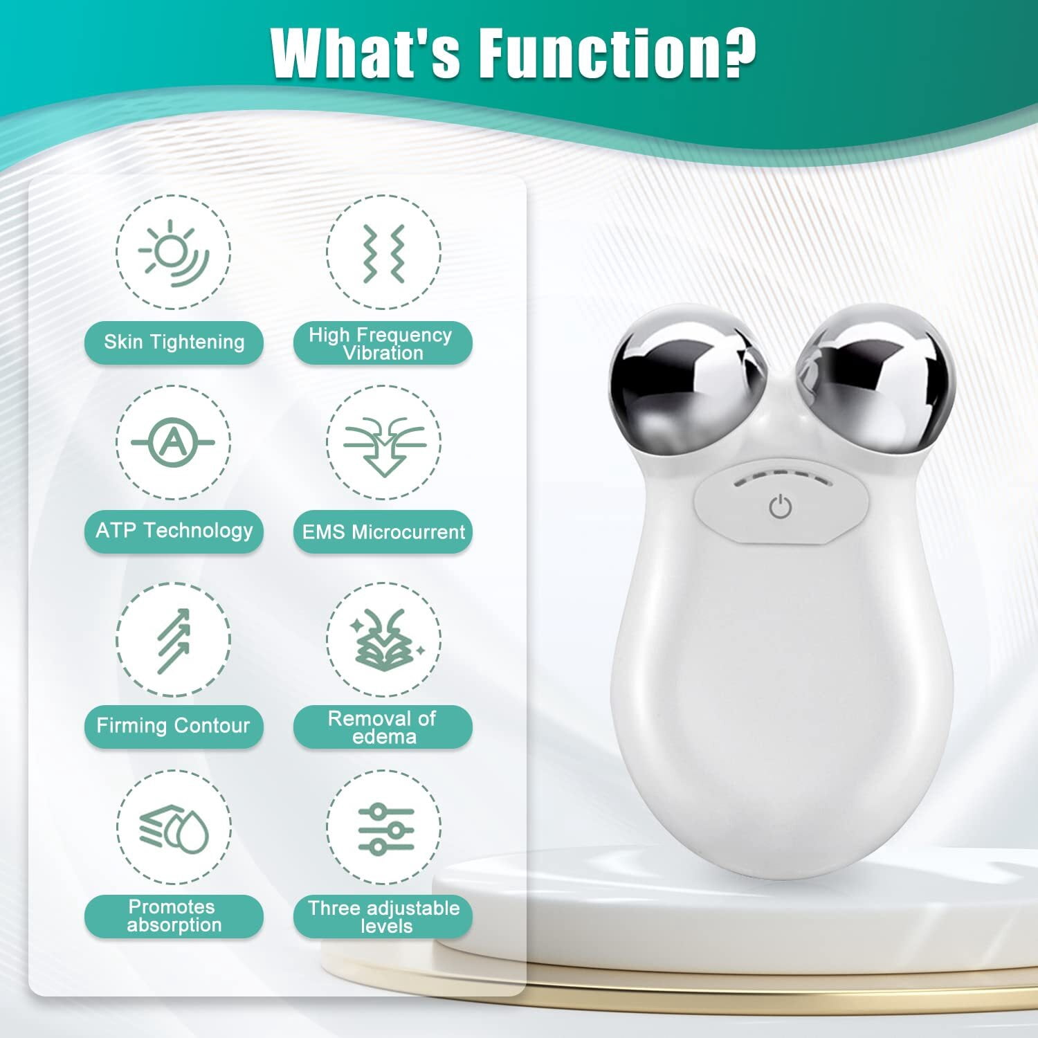 Face Device Roller, USB Mini microcurrent face Lift Skin Tightening Rejuvenation Spa for Facial Wrinkle Remover Toning Best Gift