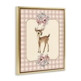 thumbnail image 2 of Stupell Industries Cottage Baby Deer Pink Gingham Gold Floating Frame Canvas Art, 17 x 21, by LSR Design Studio, 2 of 8