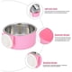 thumbnail image 2 of Jaula colgante para mascotas Cuenco extraíble de acero inoxidable Cuenco de agua para alimentos Comedero de animales pequeños para perros y gatos rosados JAMW Sencillez, 2 of 5