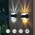 thumbnail image 6 of LINLIN 2 Pack Solar Outdoor Lights Waterproof Up and Down Wall Lamp Solar Fence Lights Backyard Decor Lights Outdoor Deck Lights Solar Lamp for Yard Deck Garden Garage Walkway Street, 6 of 7