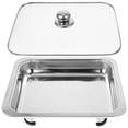 Buffet Server Stainless Steel Buffet Dish Tray Rectangular Canteen