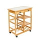thumbnail image 1 of Zimtown Carro de comedor con isla de cocina rodante de madera con cajones Cestas Soporte de almacenamiento Zimtown contemporary, 1 of 6