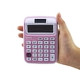 thumbnail image 5 of SHARE SUNSHINE Desktop Calculator 12 Bit Display Screen with Lanyard for School/Office(Pink), 5 of 6