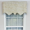thumbnail image 2 of RLF Home Zino Gold Thin Lines Regal Window Treatment High Quality Valance 3" Rod Pocket 50" x 17" Gold/Ivory, 2 of 3