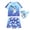 Blue, variant on Staki Boys' Swimwear Sets Boys Short Sleeve Rash Guard Swimsuit Set with Swim Trunks for Kids 2T 3T 4T Sky Blue,2-3 Years