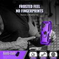 thumbnail image 5 of Cellular Phone Case for Samsung Galaxy A13 4G, Purple, Military-Grade Protection with Ring Holder Kickstand, HD Screen Protector, 5 of 14