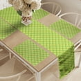 thumbnail image 2 of Ambesonne Green Table Runner & Placemats, Japanese Floral Waves, Placemat 4 pcs + Runner 16"x90", Yellow Green Apple Green, 2 of 2