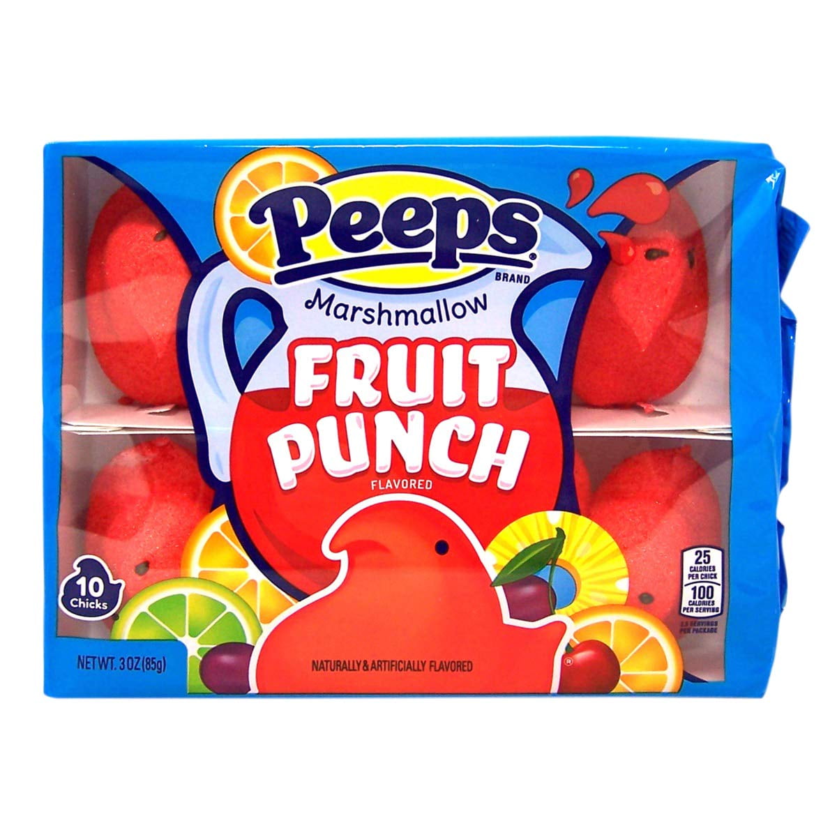 Easter Peeps Marshmallow Fruit Punch Flavored Chicks Easter Basket 
