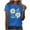 Blue, variant on Lumivie Corset Tops For Women Tshirts Shirts For Women Graphic God Short Sleeve Blouses For Women Button Down Plain T Shirts For Women Long Crop Top