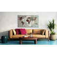 thumbnail image 2 of Vivyet Canvas Print - Map of the World: Full moon - triptych, 2 of 3