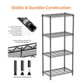 thumbnail image 2 of M MZG 4-Tier Shelf Heavy Duty for Kitchen, Office, Home, 1000 lbs, Black, 13.7" D x 23.6" W x 53.4" H, 2 of 7
