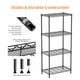 thumbnail image 2 of M MZG Estante de 4 Niveles de Alta Resistencia para Cocina, Oficina, Hogar, 1000 lbs, Negro, 13.7" D x 23.6" W x 53.4" H, 2 of 7