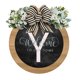 thumbnail image 2 of Corona de puerta principal Hmsavn con apellidos, ideal para todo el año, placas decorativas colgantes, corona única con apellidos, colgador de puerta para todas las estaciones, para decoración del, 2 of 4