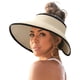 thumbnail image 1 of Sombrero con visera solar FURTALK para mujer, ala ancha, paja, UV UPF, 1 of 6