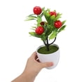thumbnail image 5 of Adorno de árbol frutal falso realista, planta de fruta artificial en maceta para decoración del hogar y la oficina, bonsái de fruta sintética para centro de mesa, 5 of 5