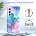 thumbnail image 6 of CASEFIV for Samsung Galaxy S24 Plus Case,Marble Full Camera Lens Protector 3 in 1 Heavy Duty Full Body Shockproof Hard PC+Soft Silicone Drop Protective Phone Cover for Women Men,Blue Gray, 6 of 8