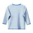 thumbnail image 5 of Girls Casual Long Sleeve T Shirts Basic Crewneck Striped Tunic Blouses Tops, 5 of 5