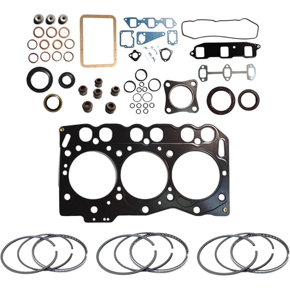 3TNE68 Full Gasket Kit   Piston Rings For Yanmar 3TNE68 3D68E 3TNE68C Engine For Komatsu Engine PC12R-8 PC15R-8 PC15MR-1 Excavator For John Deere 2500 Mover Tractor STD piston Rings set