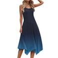 thumbnail image 6 of Women Dresses under $10! Cagogo Womens Summer Sleeveless Dresses Casual Gradient Color A-line Flowy Tank Sundress Beach Vacation Hankerchief Flare Midi Wedding Guest Dresses, 6 of 8