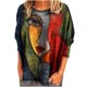 thumbnail image 1 of Camisas Para Mujer Moda Casual Cara Estampado Abstracto Cuello Redondo Manga Larga Camiseta Suelta Camisa Femenina Odeerbi  ODB123839, 1 of 4
