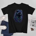 thumbnail image 4 of Colorful Raccoon T-shirt Fluorescent T-shirt Mexicana shirt Unisex Tees Retro shirt, 4 of 5