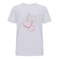 thumbnail image 4 of Blusas de Manga Corta para Mujeres Cuello Redondo Sencillo Casual Ajuste Regular, Top de Algodón de Imitación de Moda para el Hogar Y Diario, 4 of 4