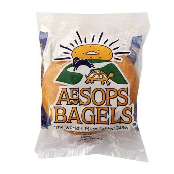 Aesops Bagels Whole Wheat Honey Bagel, 2 Ounce -- 72 per case.
