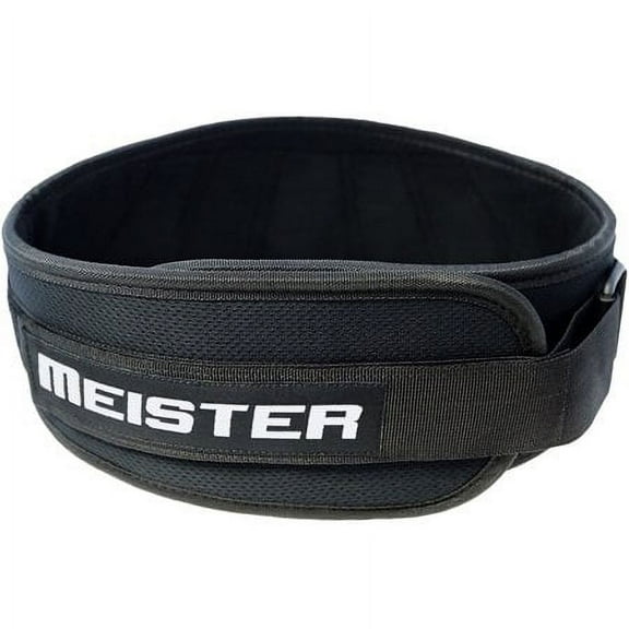 Meister Contoured Neoprene Weight Lifting Belt - Black - X-Small