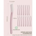 thumbnail image 3 of Razor for Women Face, 15 Pcs Microblade Eyebrow Razors, Multipurpose Dermaplaning Tool for Face, Peach Fuzz Removal, Face shavers for Women and Men (Pink), 3 of 5