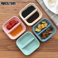 thumbnail image 1 of 4PCS Wheat Straw 2 Holder Small Plates Food Snack Dish Sauce Food Container, 1 of 10