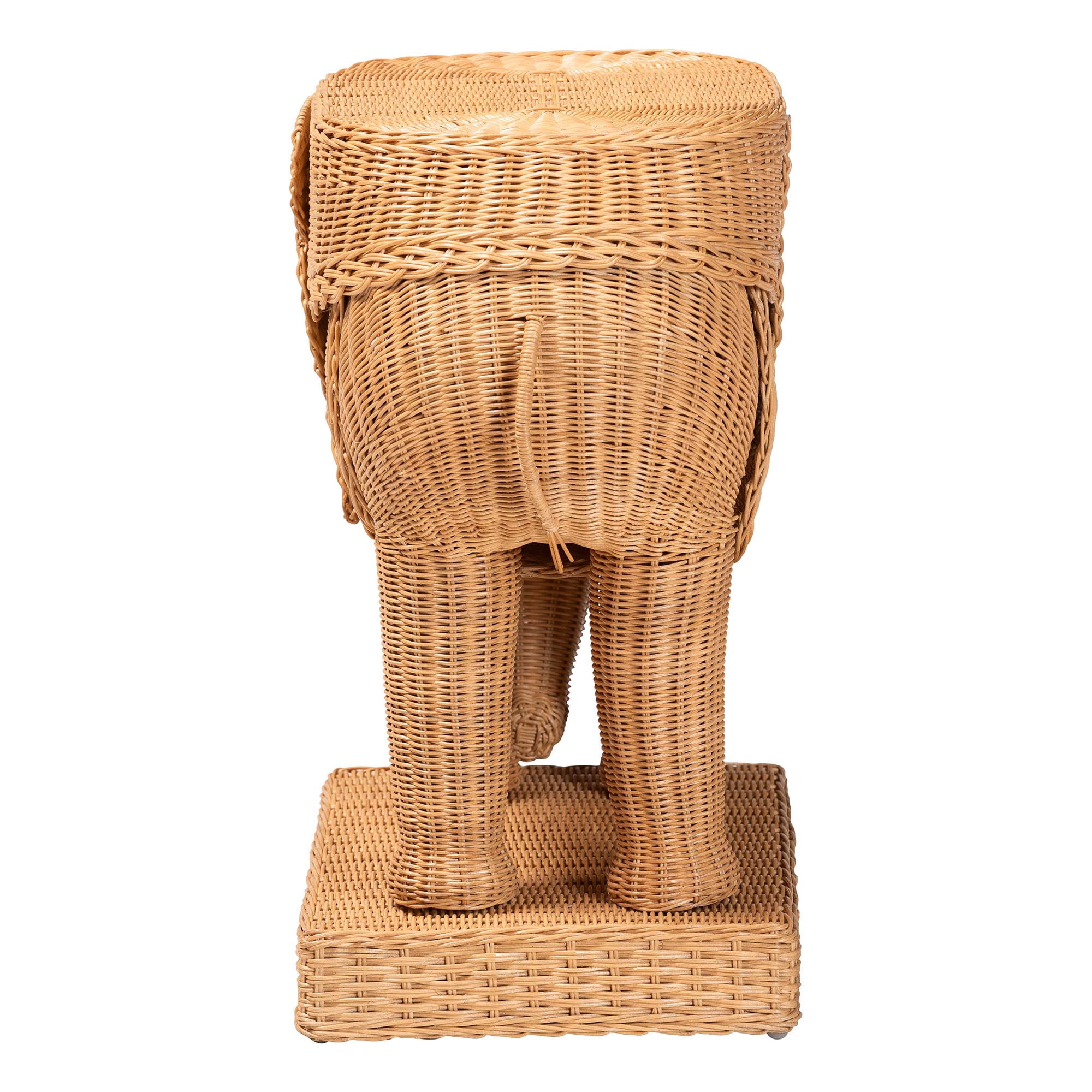 bali & pari Elissa Boho End Table, Light Honey