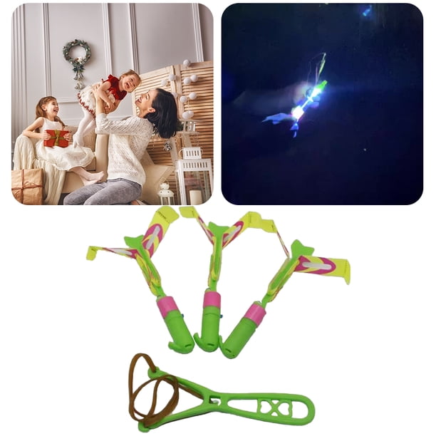 Voladores Rocket Slingshot 10pcs Helicópteros + Lanzadores