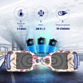 thumbnail image 3 of HOVERSTAR Bluetooth Hoverboard, LBW12A Color cromado o monopatín eléctrico de piel impresa con ruedas intermitentes LED, 3 of 5