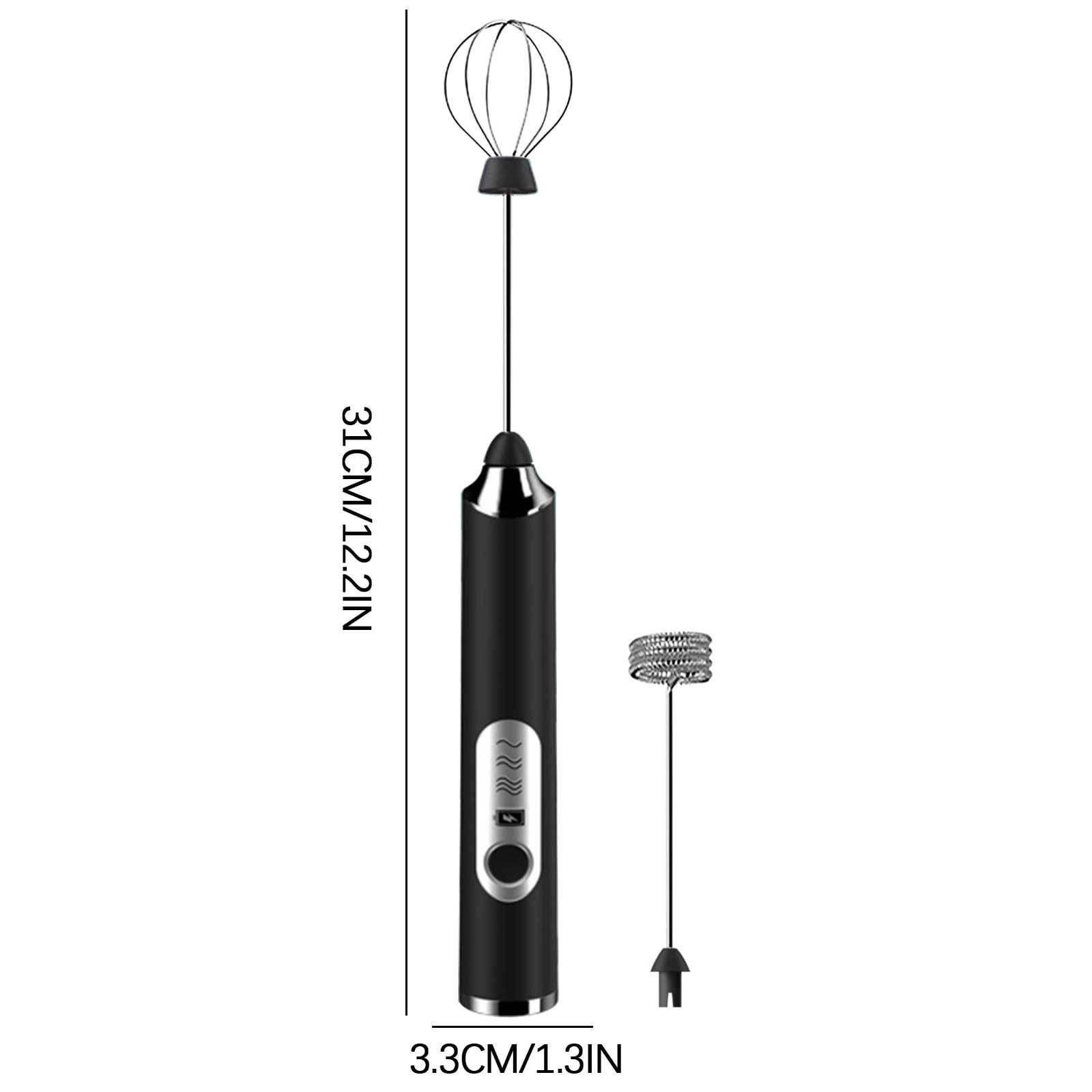 Arestory Milk Frother with USB Charger - 3 Speeds Handheld Mixers, Perfect Frother for Coffee, Matcha, Protein Shake, Milkshake, Whisk for Pancakes, Omelets, Baking, gift & more - Black