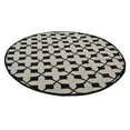 thumbnail image 3 of Rugsotic Carpets Hand Tufted Wool Eco-Friendly Area Rugs - 8'x8', Round, Beige Black, Modern Contemporary Design, High Pile Handmade Anti Skid Rugs for Living Room, Bed Room (K00301), 3 of 6