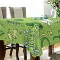 thumbnail image 3 of GZHJMY St. Patrick's Day Clover Tablecloth, Rectangle Waterproof Washable Polyester Table Cover for Picnic Dinner Holiday Party Decor, 60 x 120 Inch, 3 of 7