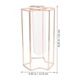 thumbnail image 2 of CRAFTHROU Florero Decorativo De Vidrio Transparente Con Base De Hierro Color Oro Rosado Para Plantas En Casa, 2 of 8