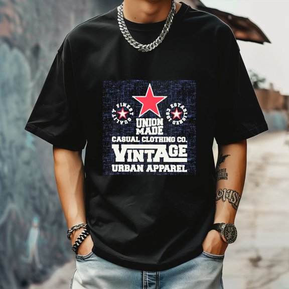 Men's T Shirt Round Neck Patterned Tee Summer New Sports Shirt Vintage Style Gift for Friends XS