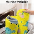 thumbnail image 5 of Yellow Cartoon Dinosaurs Eggs Pattern Bathroom Rugs Mat,Non Slip Microfiber Bathroom Rug,Rubber Backing,Soft Bathroom Mats for Bathroom Floor,Tub and Shower,17x30in(43x75cm), 5 of 5